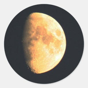 Big Old Moon stm Classic Round Sticker