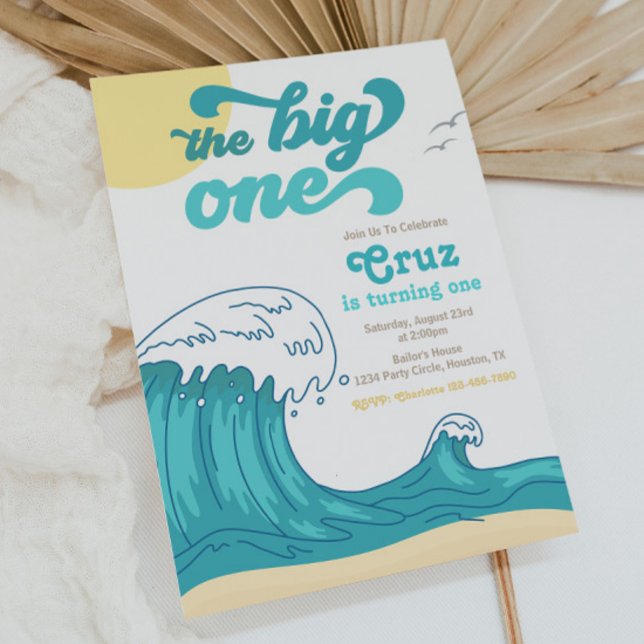 Big One Surfing Invitation | Big Wave Invitation (Creator Uploaded)