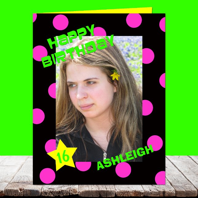 Big or Large Birthday Cards with Age and Photo (Creator Uploaded)