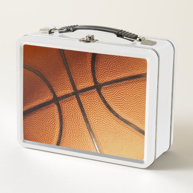 Big Orange Basketball, Metal Lunch Box (Front)