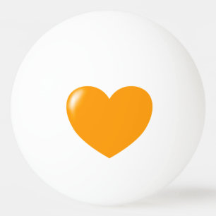 Big Orange Heart Ping Pong Ball