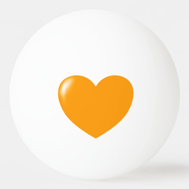 Big Orange Heart Ping Pong Ball (Front)