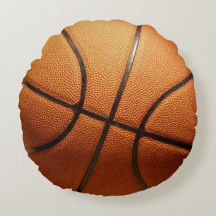Big Orange Pimply Basketball, Round Cushion
