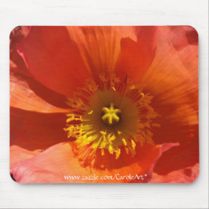 Big Orange Poppy Mouse Pad
