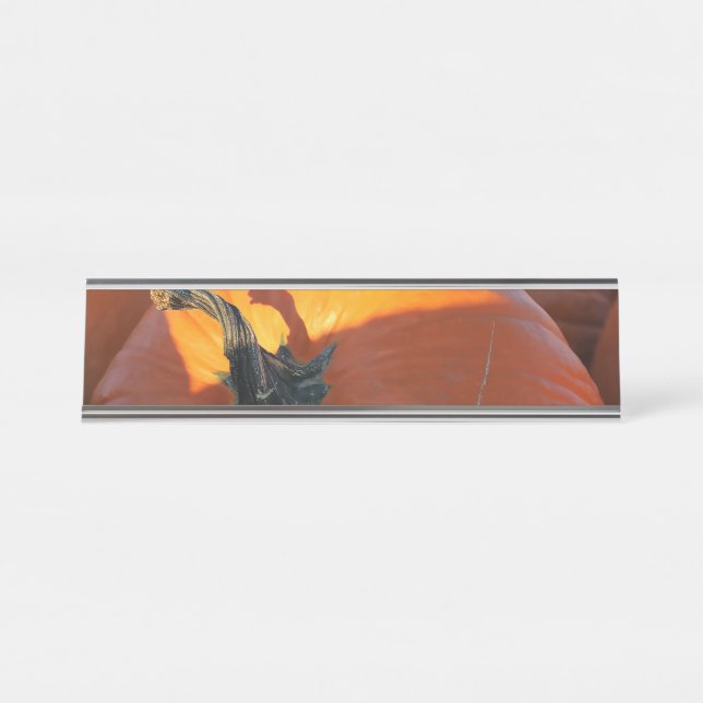 Big Orange Pumpkin  Desk Name Plate (Front)