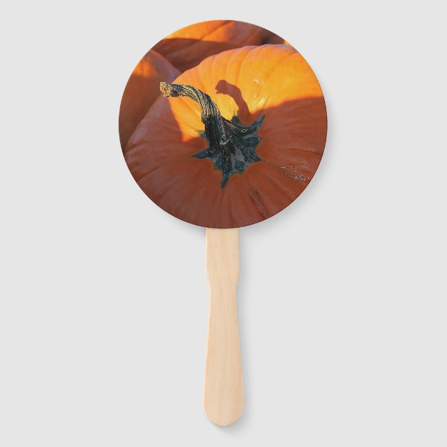 Big Orange Pumpkin  Hand Fan (Front)
