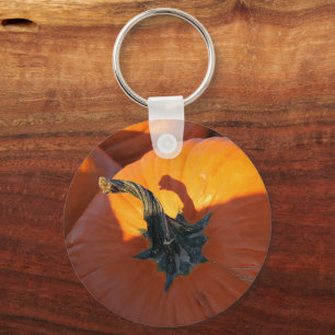 Big Orange Pumpkin Key Ring