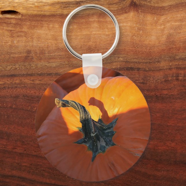 Big Orange Pumpkin  Key Ring (Front)