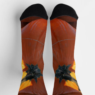 Big Orange Pumpkin Socks
