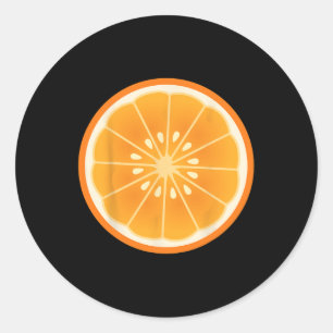 Big Orange Sliced Costume Cute Easy Fruit Hallowee Classic Round Sticker