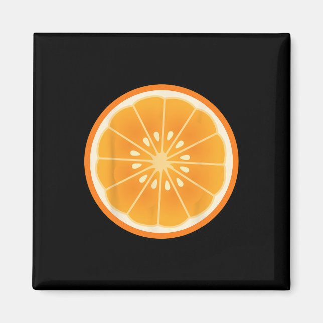 Big Orange Sliced Costume Cute Easy Fruit Hallowee Magnet (Front)