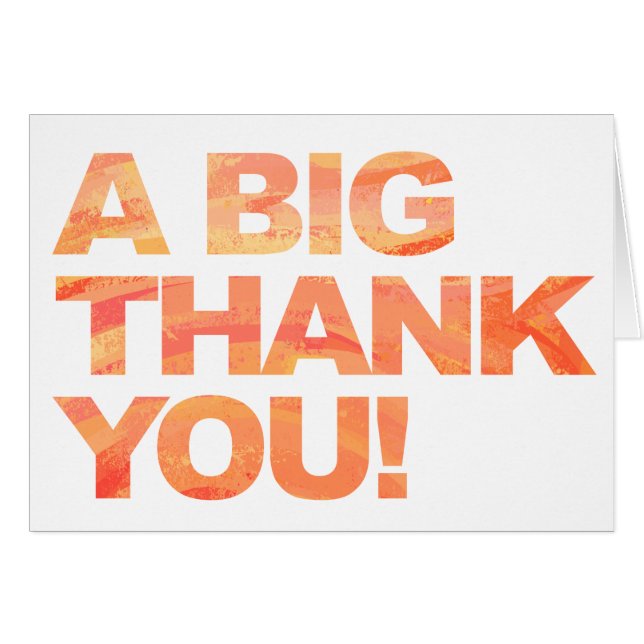 Big Orange Thank You (Front Horizontal)