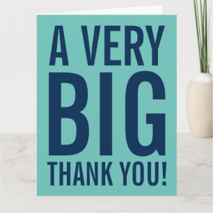 Big oversized employee appreciation greeting cards