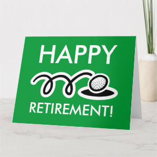 Big oversized retirement card for golf enthusiasts