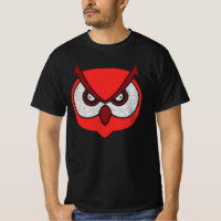 Big Owl Face with Angry Eyes Bright Easy Halloween