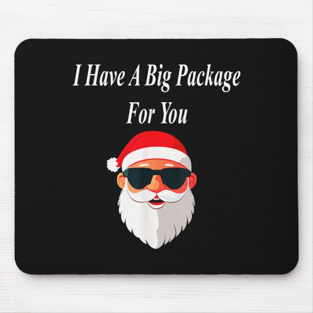 Big Package Christmas Funny Naughty Dirty Raunchy  Mouse Pad (Front)