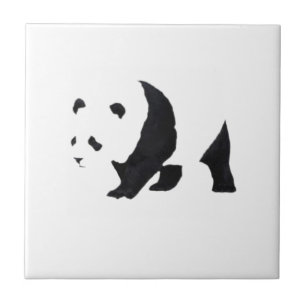 Big panda bear ceramic tile