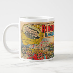 Big Parade With Men In Uniforms On Horseback Large Coffee Mug