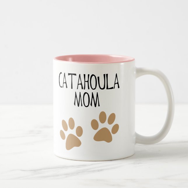 Big Paws Catahoula Mum Two-Tone Coffee Mug (Right)