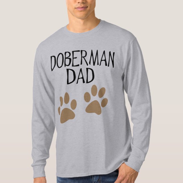 Big Paws Doberman Dad T-Shirt (Front)