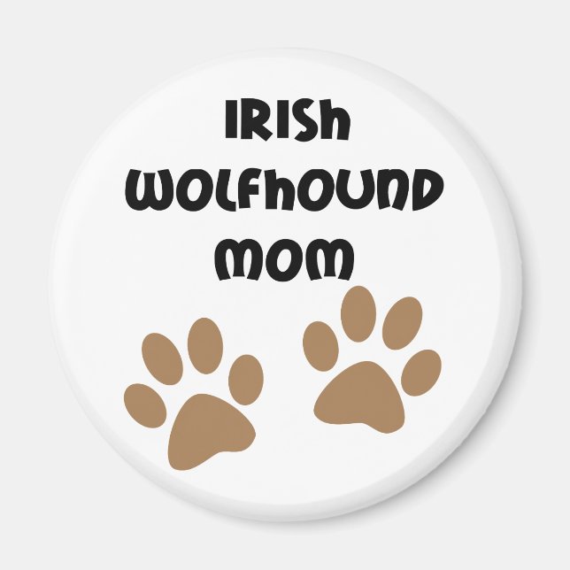 Big Paws Irish Wolfhound Mum Magnet (Front)
