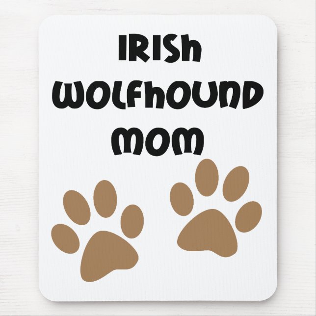 Big Paws Irish Wolfhound Mum Mouse Pad (Front)