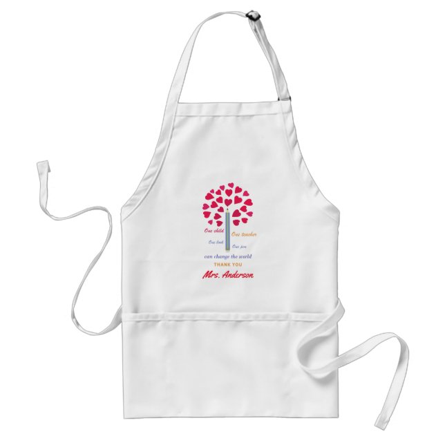 Big Pencil tree / Teacher Appreciation Standard Apron (Front)