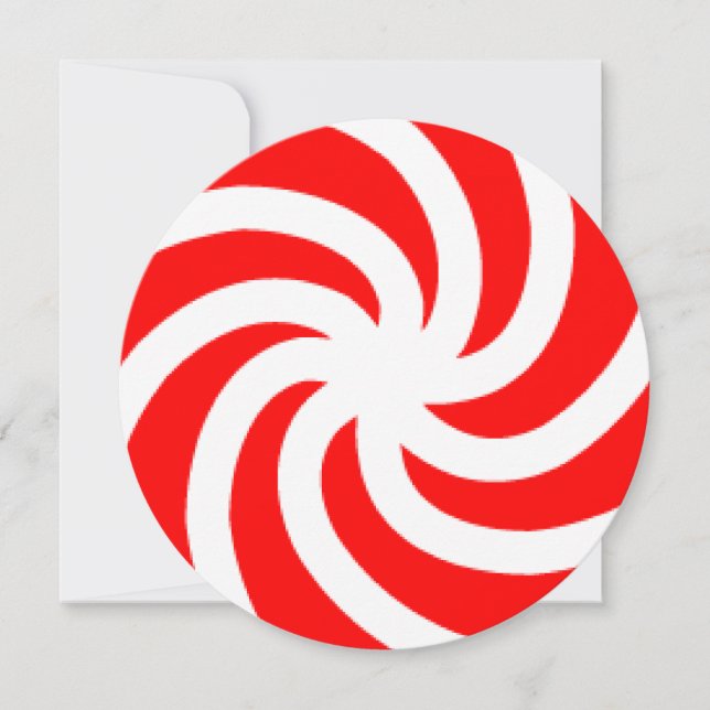 Big Peppermint Candy 5.25 x 5.25 Invitation Circle (Front)