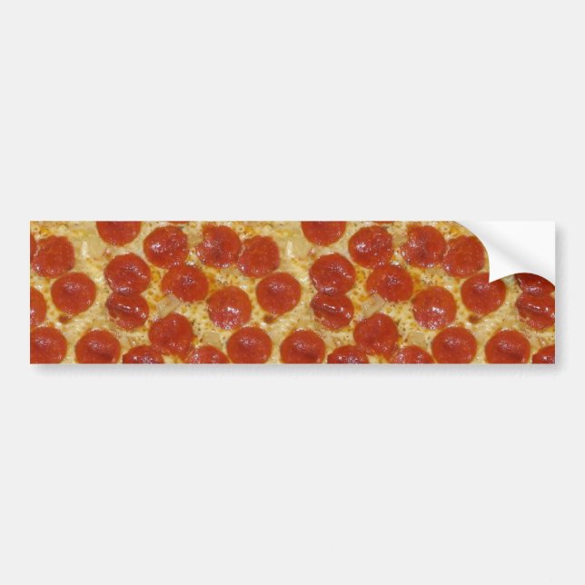 big pepperoni pizza bumper sticker (Front)