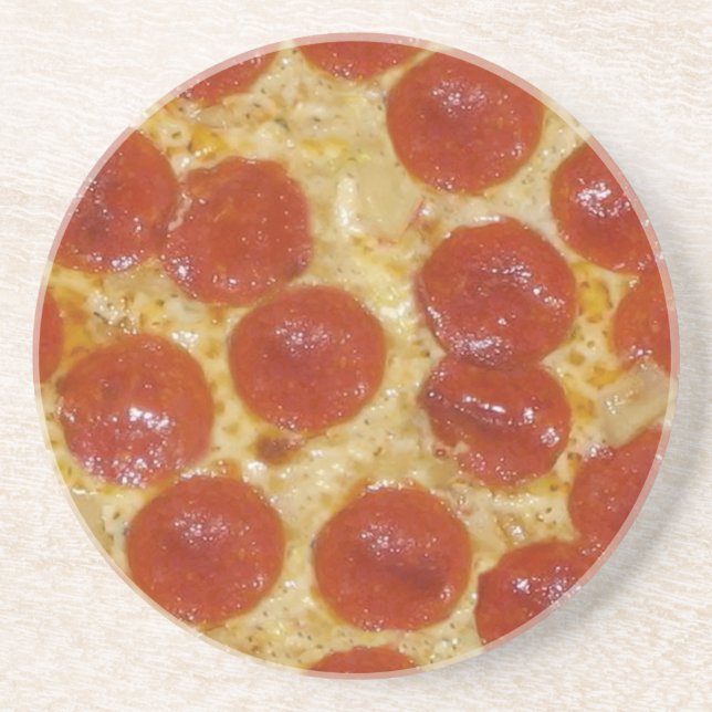 big pepperoni pizza coaster (Front)
