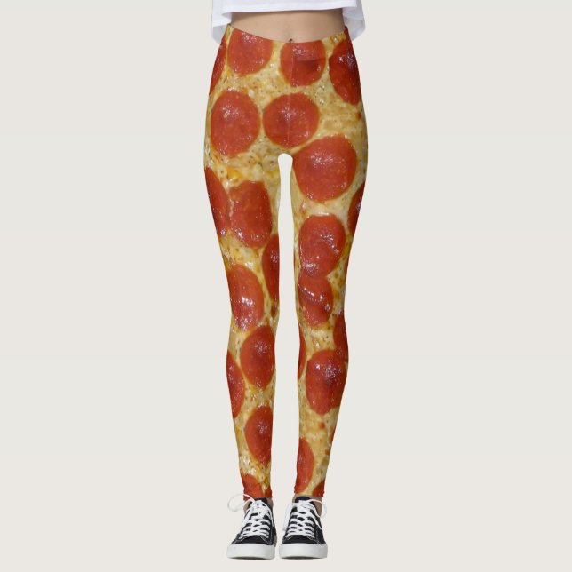 big pepperoni pizza leggings (Front)
