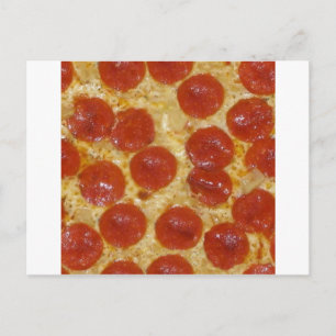 big pepperoni pizza postcard