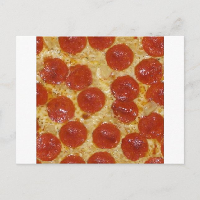 big pepperoni pizza postcard (Front)