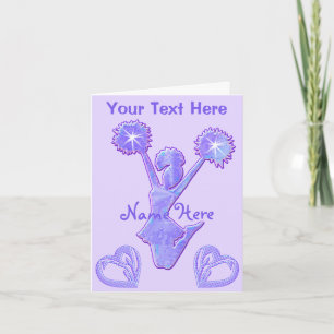 BIG Personalised Cheerleader Card with Your Text