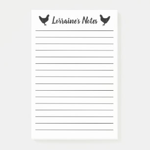 Big personalised Post-it® notes with chicken hens