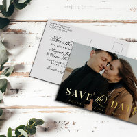 Big Photo Gold Foil Save the Date