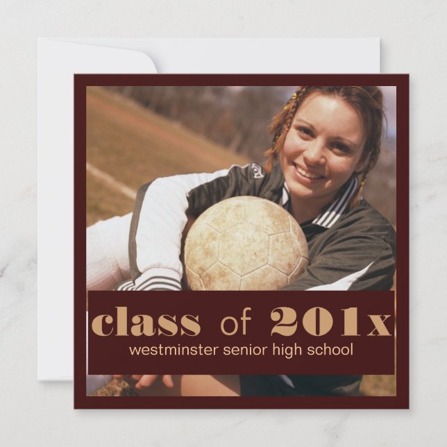 Big Photo Graduation Invitation Announcement (Front)