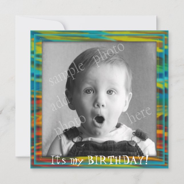 Big Photo Little Boy's Birthday Party Invitation (Front)