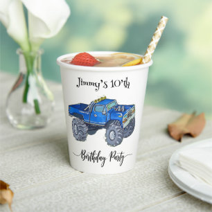 Big pickup truck paper cups