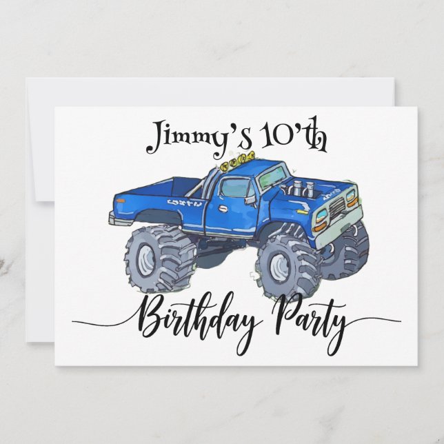 Big pickup truck save the date (Front)