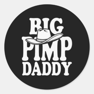 Big Pimp Daddy Halloween Costume  Classic Round Sticker