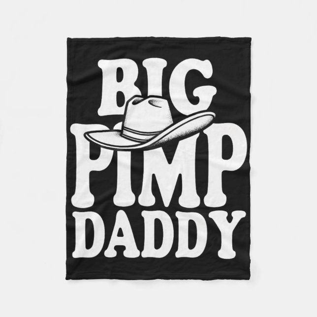 Big Pimp Daddy Halloween Costume  Fleece Blanket (Front)