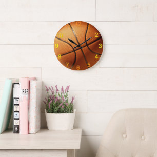 Big Pimply Orange Basketball, Wall Clock