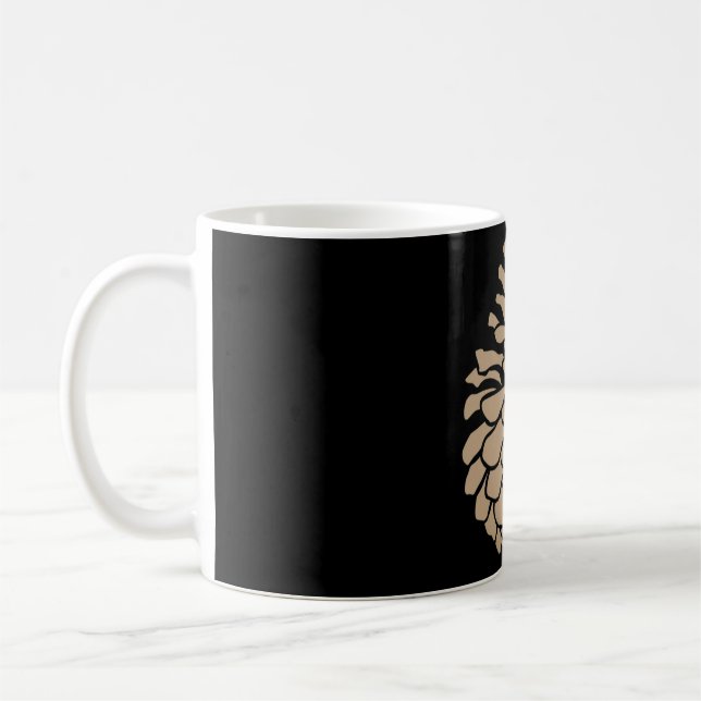 Big Pine Cone Tree Pinecone Forest Camping Nature  Coffee Mug (Left)