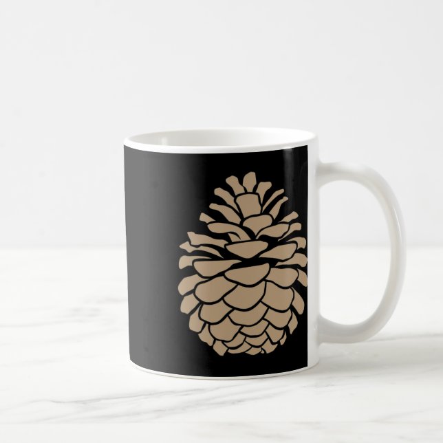 Big Pine Cone Tree Pinecone Forest Camping Nature  Coffee Mug (Right)