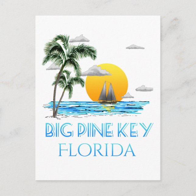 Big Pine Key Florida Keys Sailing Postcard (Front)