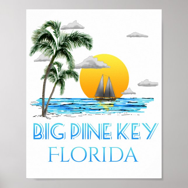 Big Pine Key Florida Keys Sailing Poster (Front)