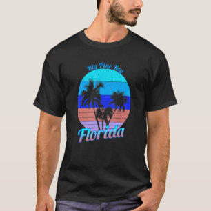 Big Pine Key Florida Retro Tropical Palm Trees Vac T-Shirt