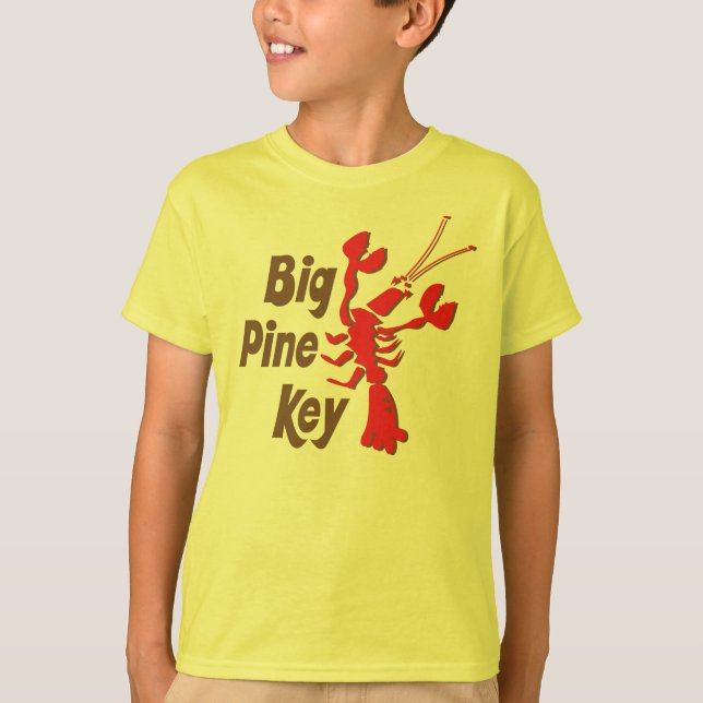 Big Pine Key T-shirt with lobster design (Front)