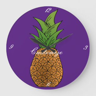 Big Pineapple Thunder_Cove Large Clock